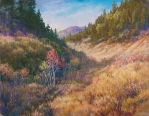 painting Touch of Fall, Cloudcroft by Peggy Bingham