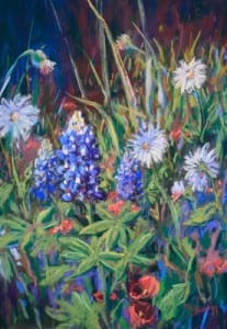 painting wildflowers by Peggy Bingham