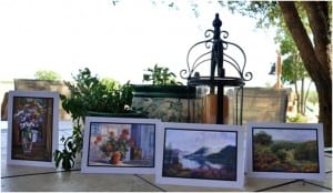 Grancy's art printed on greeting cards