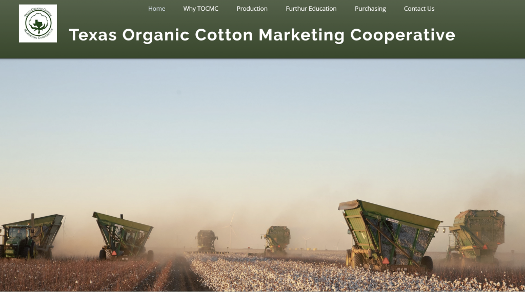 Texas Organic Cotton Marketing cooperative site