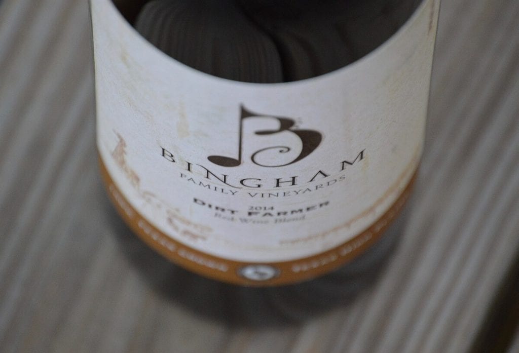 Bingham family Vineyards 2014 dirt farmer
