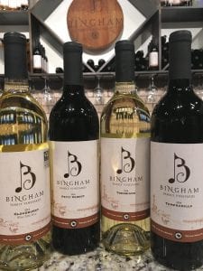 Bingham family vineyards 2014 cloudburst 2014 petit Verdot 2014 Trebbiano 2014 Tempranillo