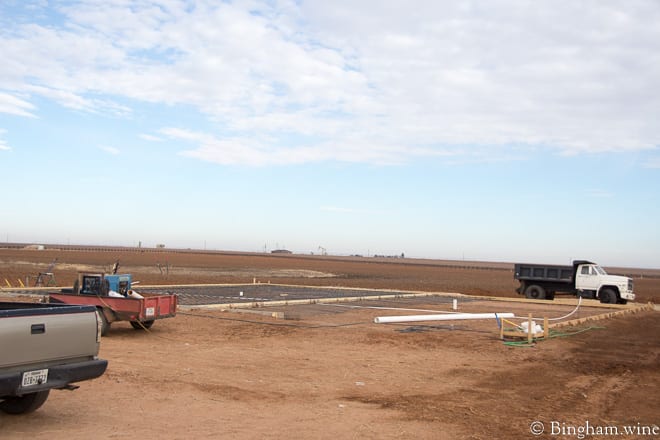18.03.15_untitled_006-660web | Bingham Family Vineyards prepping ground for concrete for barrel room