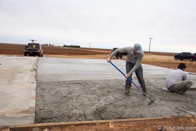 18.03.26_untitled_005-660web | Bingham Family Vineyards men poring concrete for barrel room