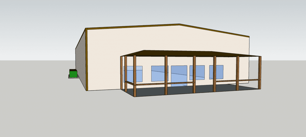 3d render of barrel room