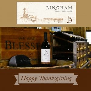 we are blessed sign bingham wine at Fredericksburg tasting room Happy thanksgiving