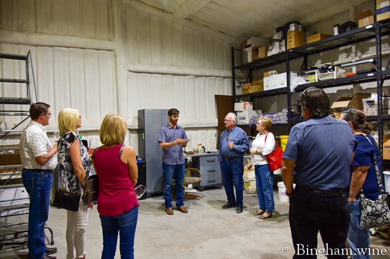19.07.27_untitled_113-800web.4.5 | Bingham Family Vineyards tour of winery for bingham family vineyard wine club dinner barrel room meadow Texas