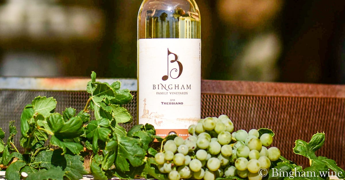 Bottle of 2018 Trebbiano