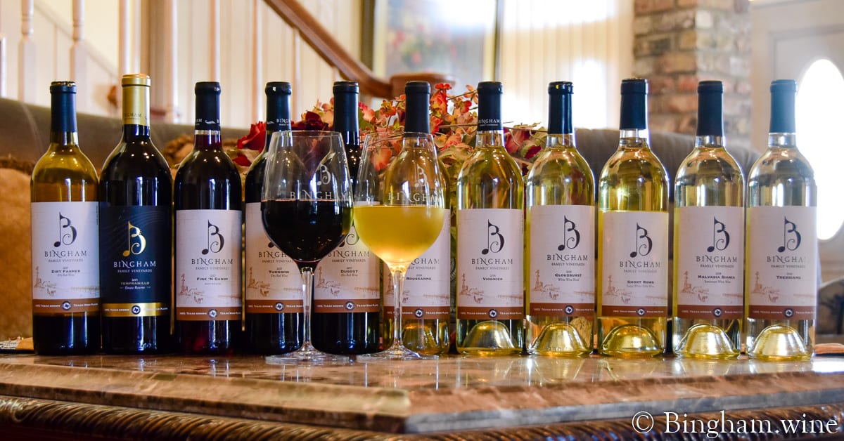 19.09.26_untitled_012.1200web.1.92x1 | Bingham Family Vineyards line of Bingham family vineyards wine bottles with two classes of wine