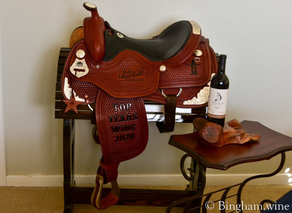 2020 Best Texas Wine Award Saddle