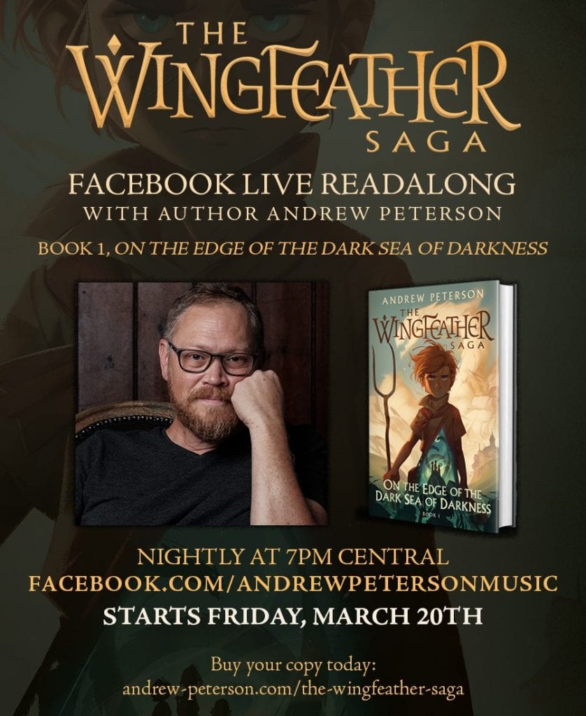 Andrew Peterson Facebook live Read along poster