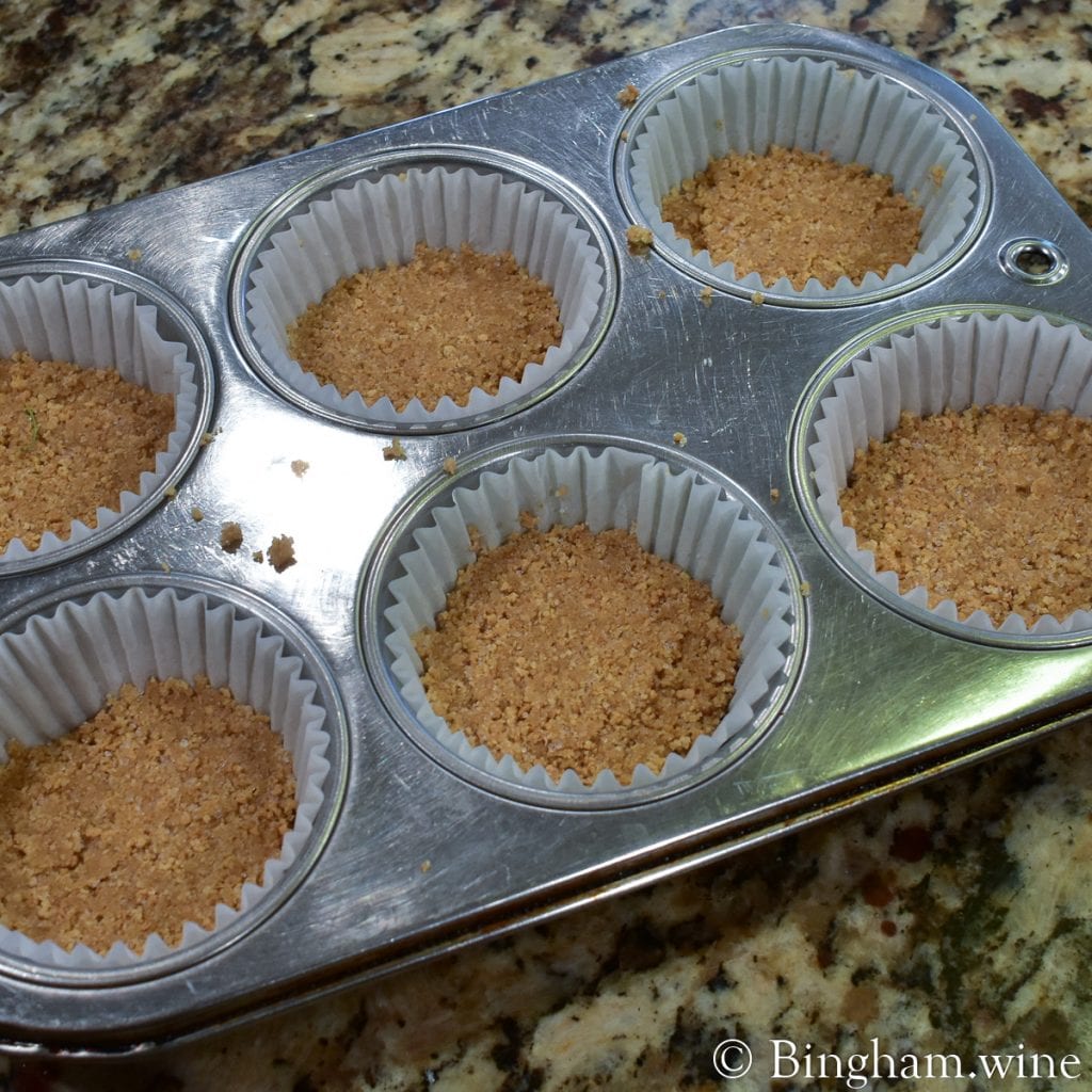 20.05.23_untitled_034.1200.web.1x1 | Bingham Family Vineyards first layer of S'more Cupcake in cupcake pan