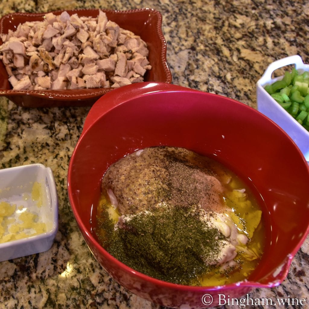 20.06.01_ChickenSaladTurnrow_009.1200.web_.1x1 | Bingham Family Vineyards ingredients for chicken salad