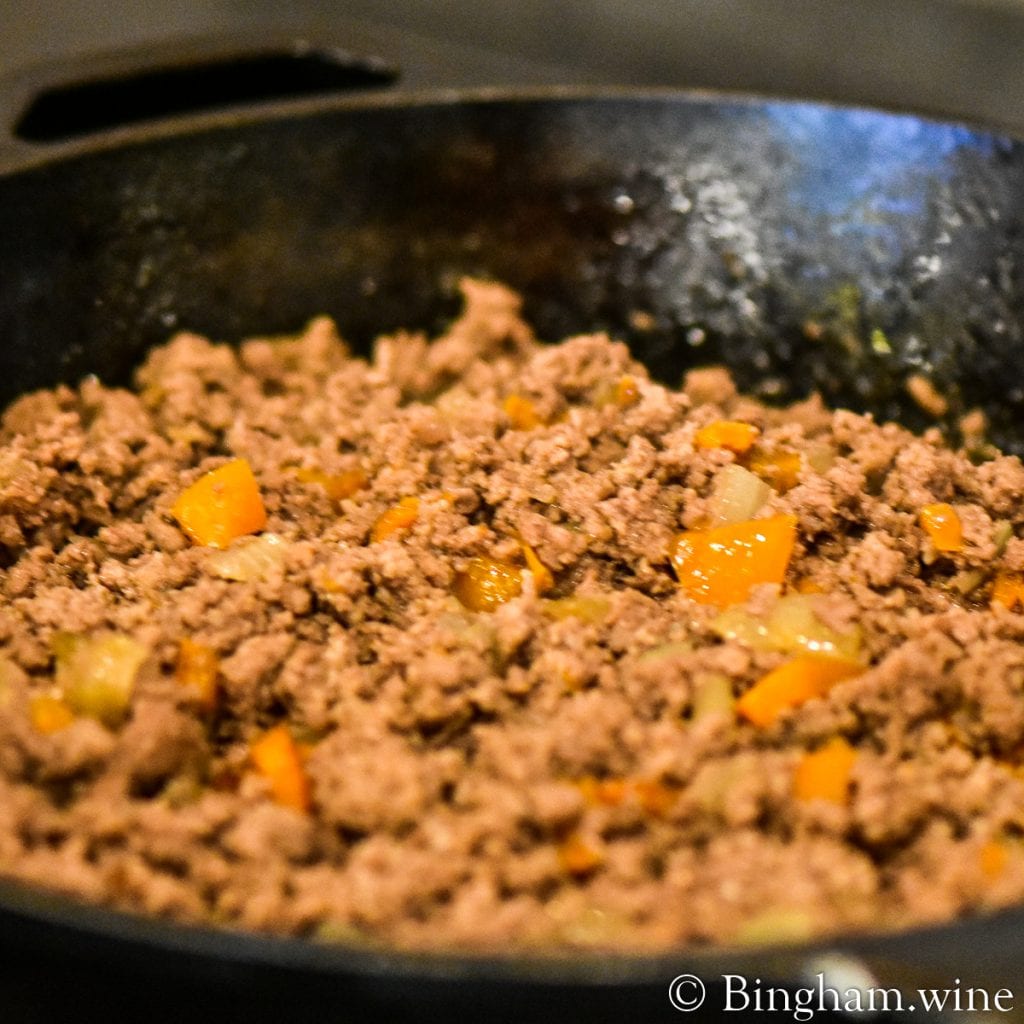 20.07.08_ShortRows.Popeyes.Rice_006.1200.web.1x1 | Bingham Family Vineyards sautéed ground beef and vegetable