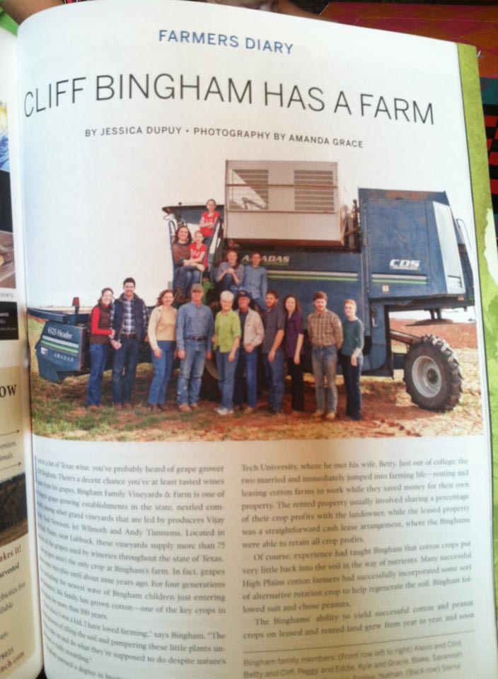 family photo in a farmer's diary article
