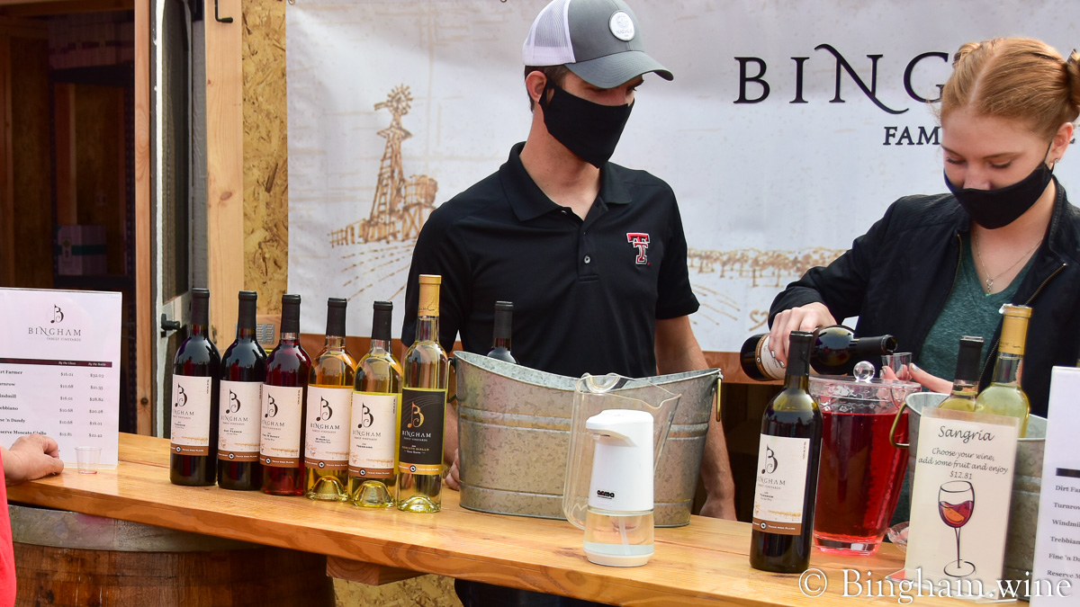 Bingham wine tasting at Wolfforth Farmers Market