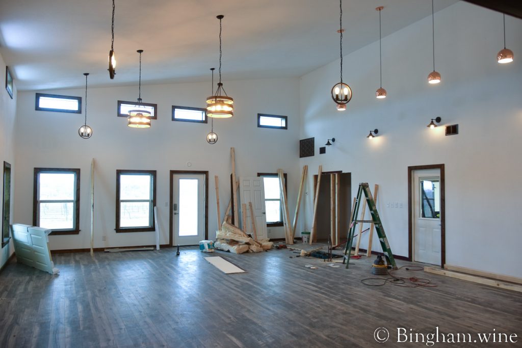 | Bingham Family Vineyards finishing interior at Bingham Family Vineyards, Hye, Texas