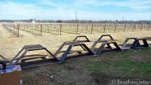 construction at Bingham Family Vineyards at Hye, Texas