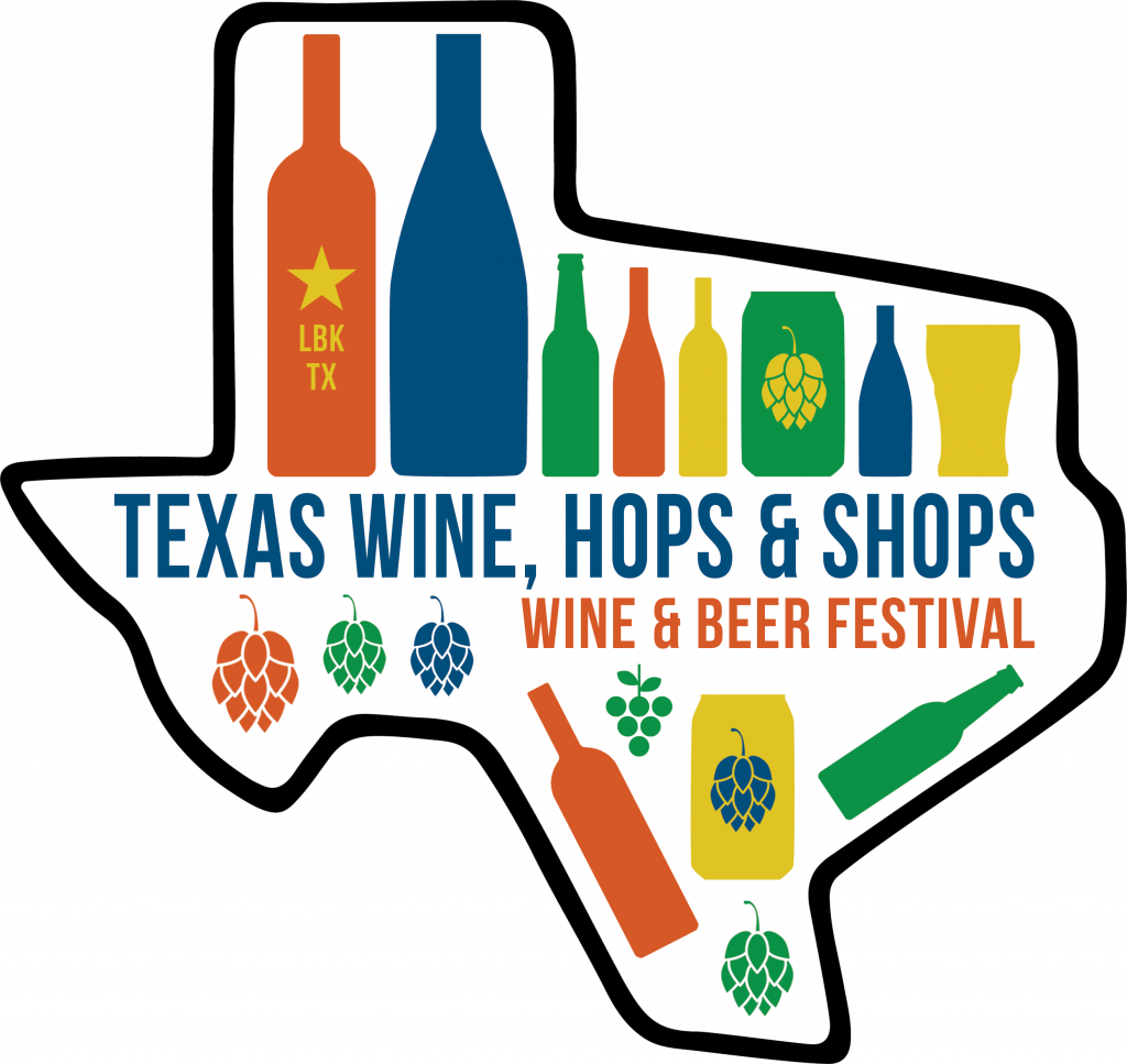 Non dated Logo for Texas Wine, Hops & Shops | Bingham Family Vineyards Texas Wine, Hops & Shops, Wine & Beer Festival logo