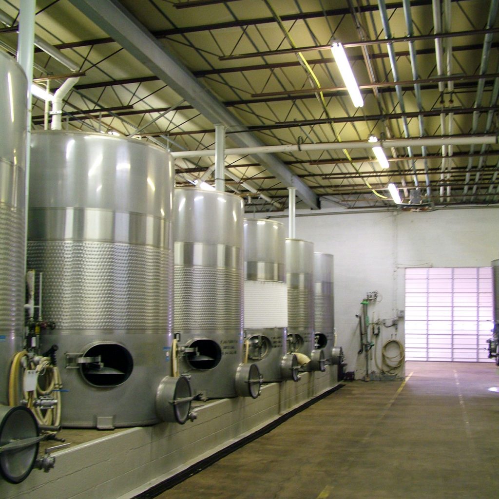 090712_grapetastingclass_0251200web1x1 | Bingham Family Vineyards stainless steel tanks at llano Estacado Winery