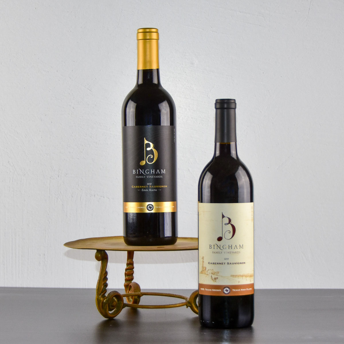 230830_reservecabsauv_0161200web1x1 | Bingham Family Vineyards Bottles of Bingham Family Vineyards Reserve Cabernet Sauvignon and Cabernet Sauvignon.