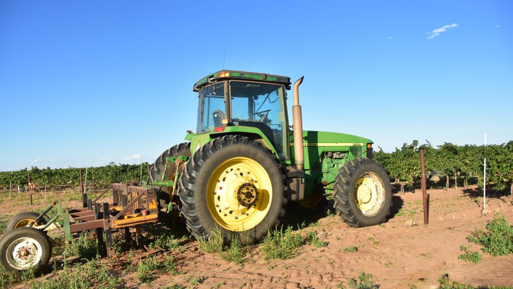 230924_vineyard_004-1200-web-16x9 | Bingham Family Vineyards tractor for plowing between rows of vineyard at Bingham Family Vineyards