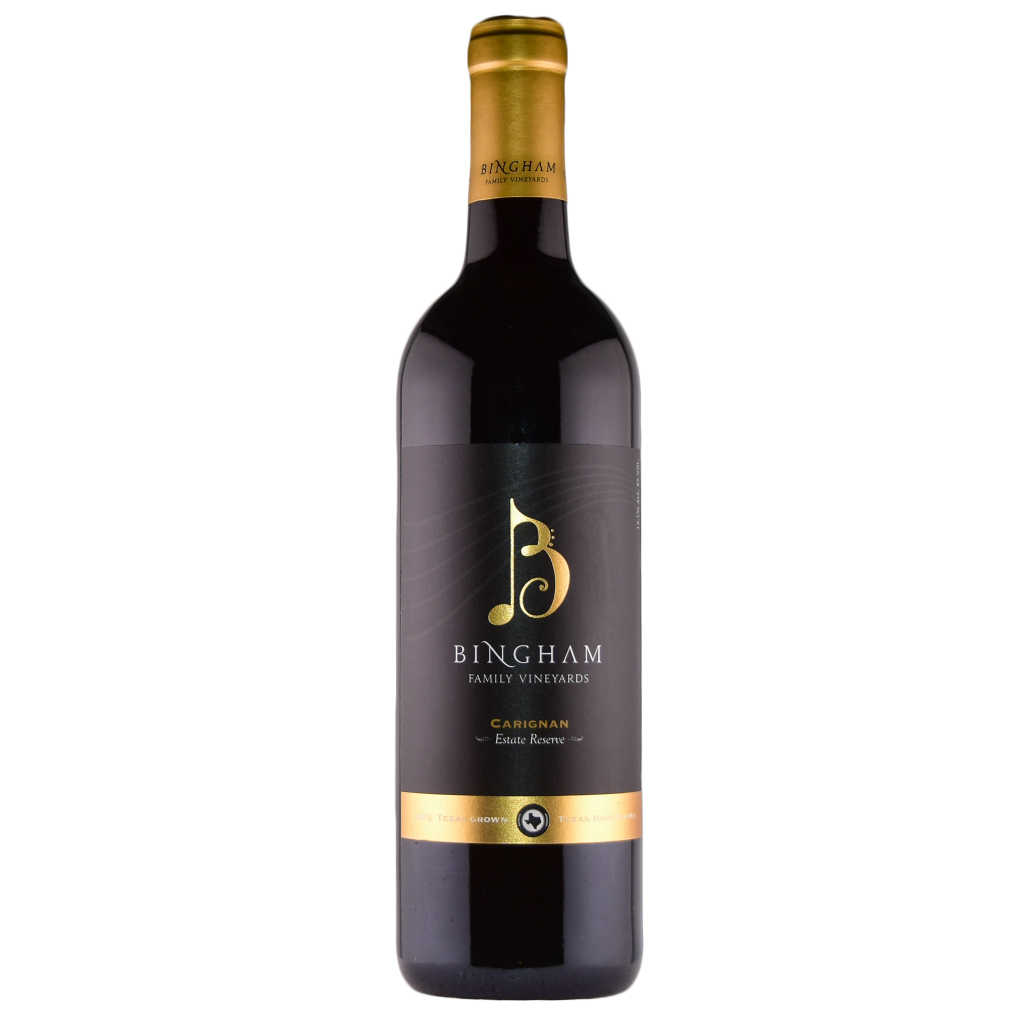 230715_2020ReserveCarignan_0082048web_1x1 | Bingham Family Vineyards bottle of 2020 Reserve Carignan