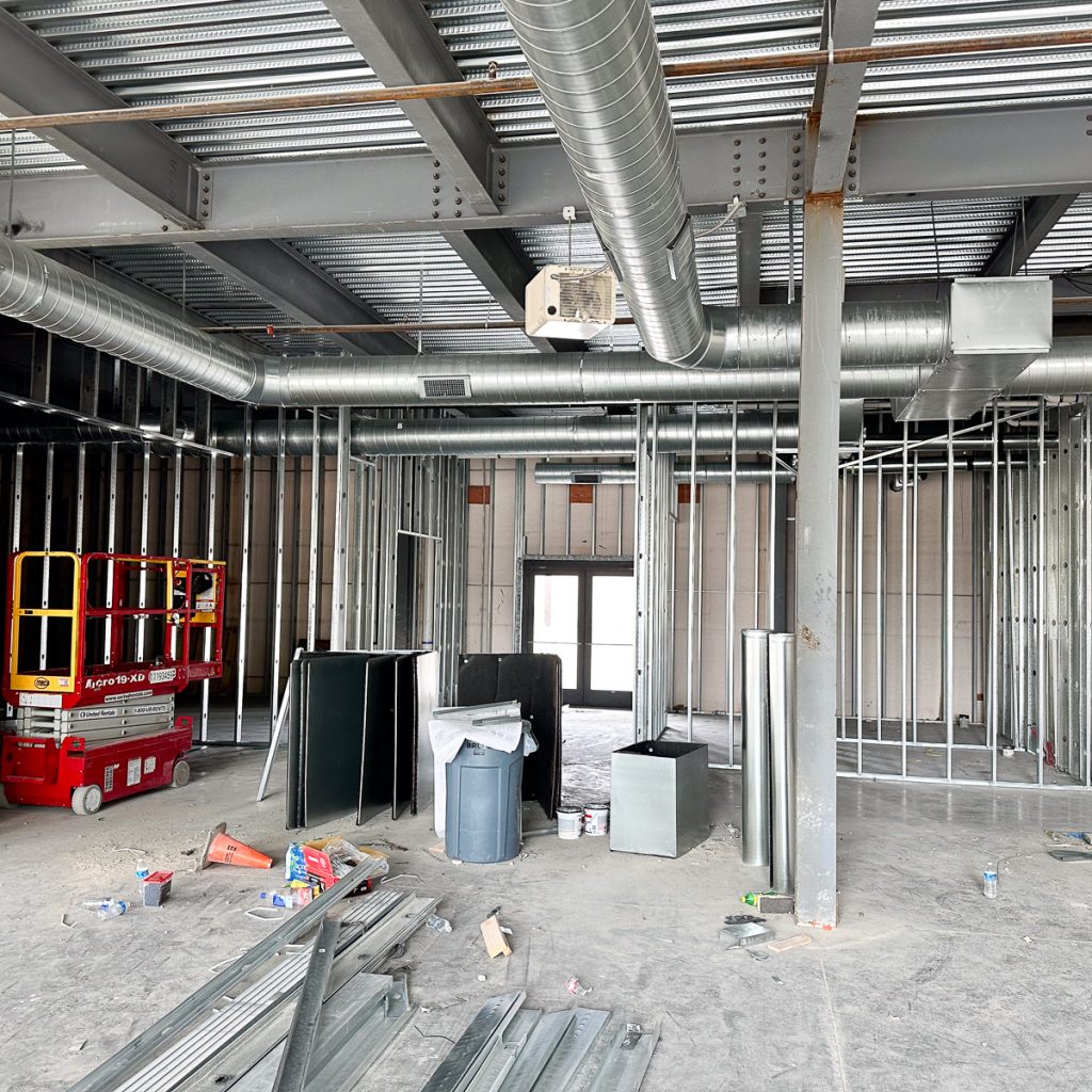 construction at Bingham Family Vineyards, Roanoke, Texas