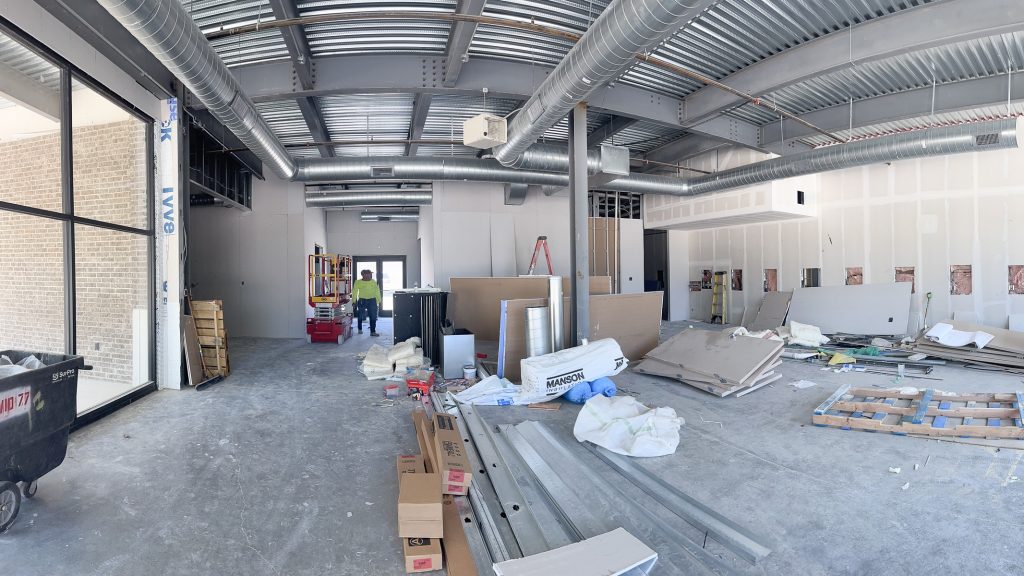 construction at Bingham Family Vineyards, Roanoke, Texas