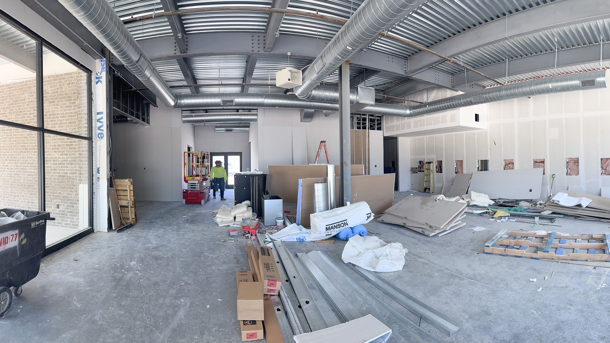 construction at Bingham Family Vineyards, Roanoke, Texas