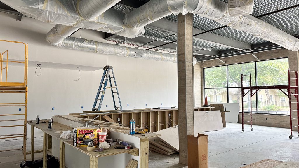 construction at Bingham Family Vineyards, Roanoke, Texas