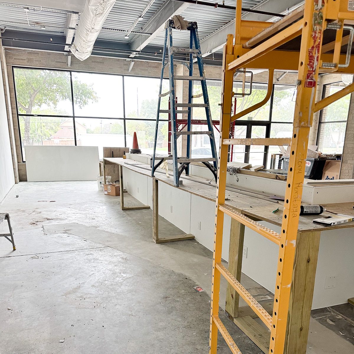 construction at Bingham Family Vineyards, Roanoke, Texas