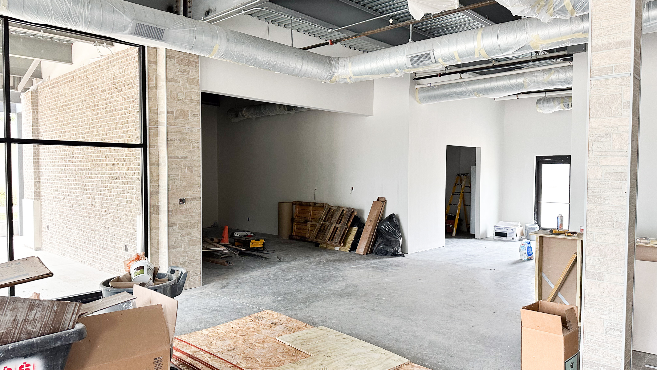 construction at Bingham Family Vineyards, Roanoke, Texas