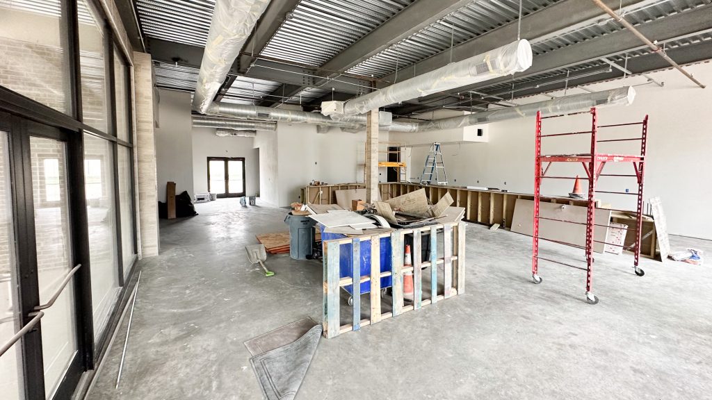 construction at Bingham Family Vineyards, Roanoke, Texas