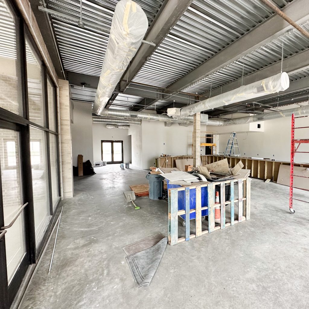 construction at Bingham Family Vineyards, Roanoke, Texas