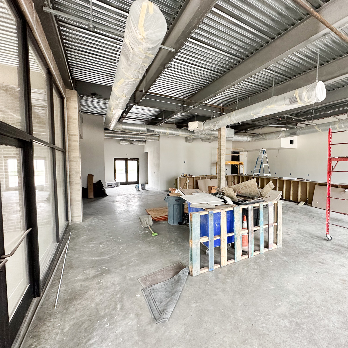 construction at Bingham Family Vineyards, Roanoke, Texas