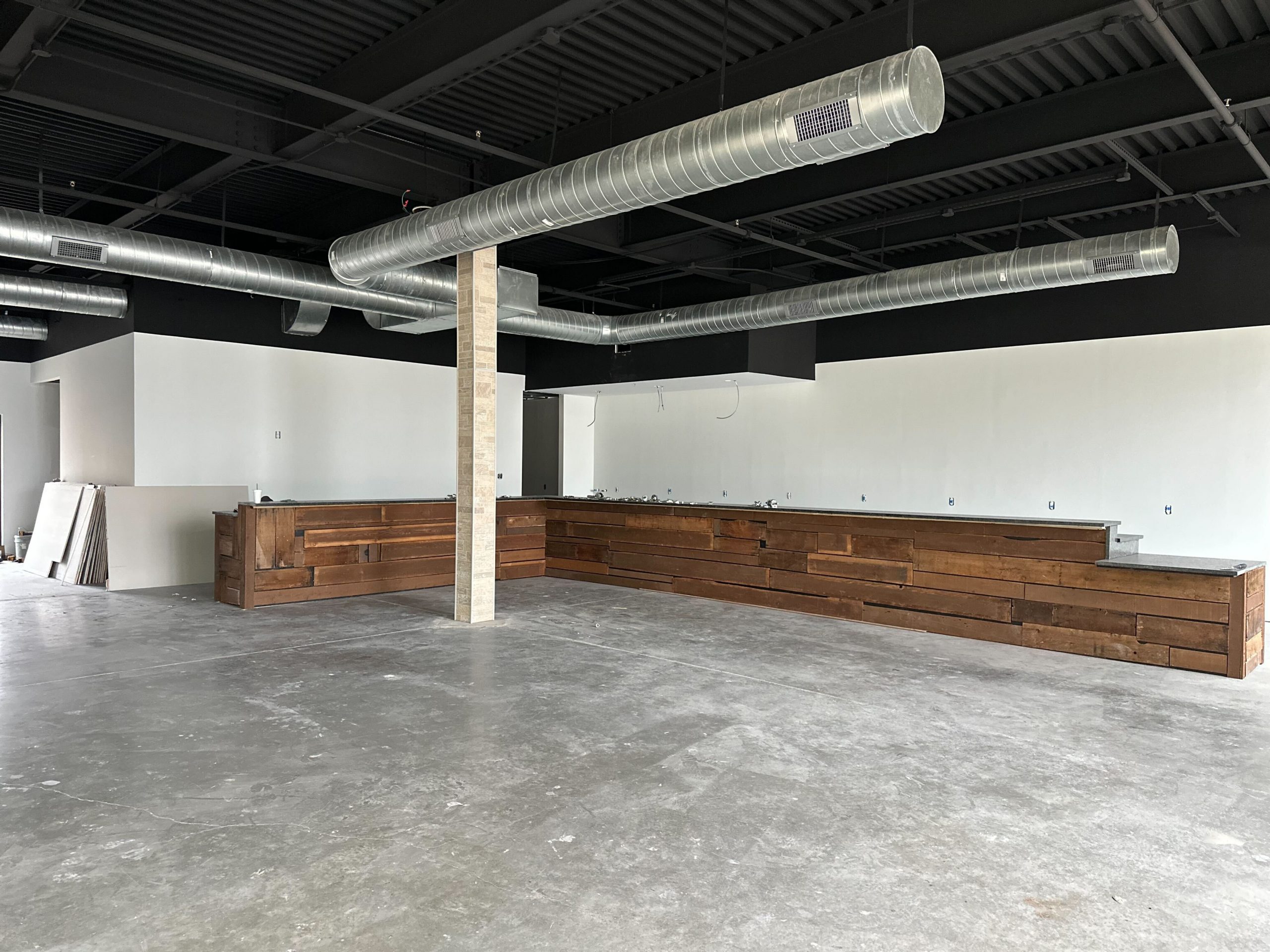 construction at Bingham Family Vineyards, Roanoke, Texas