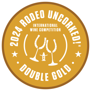 double gold medal 2024 Rodeo Uncorked logo