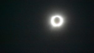 Solar eclipse on April 8, 2024 at Bingham Family Vineyards, Hye, Texas