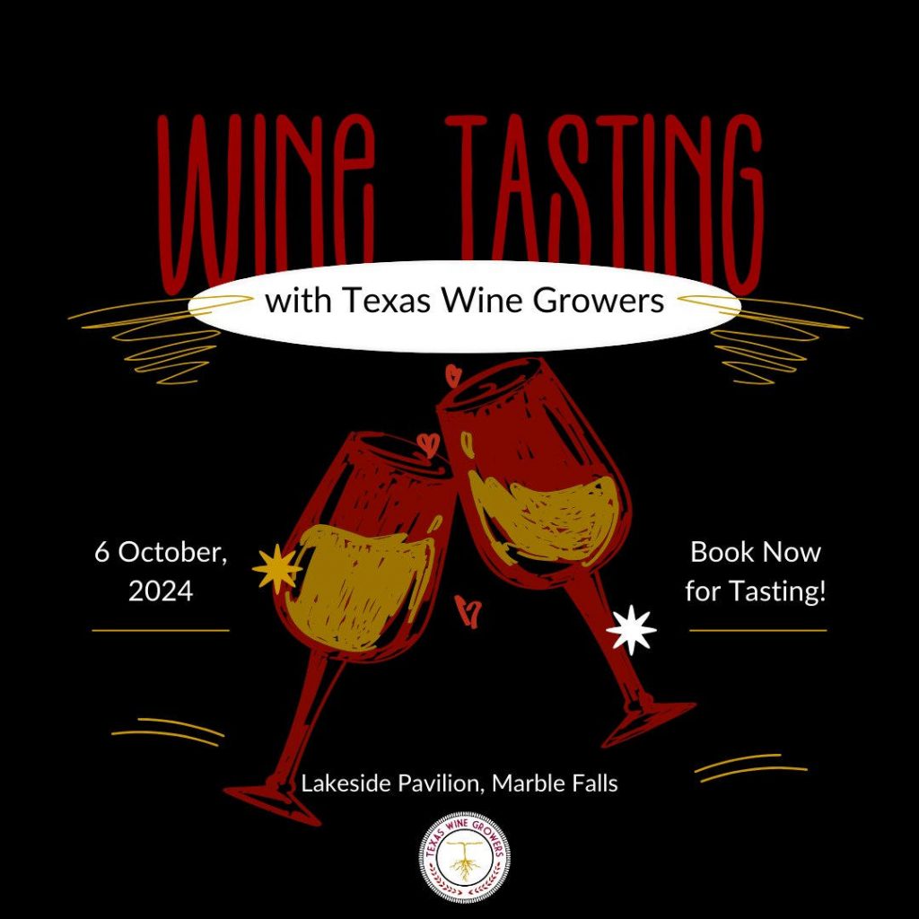 WineTastingTexasWineGrowersLakesidePavilion | Bingham Family Vineyards Wine Tasting with Texas Wine Growers at Lakeside Pavilion, Marble Falls, Texas. October 6, 2024