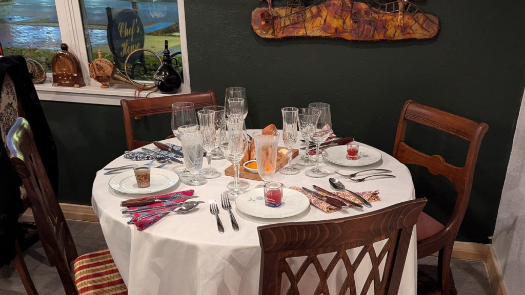 241231_ChefHouse_002-1200-web-16x9 | Bingham Family Vineyards Table set and ready for guests to enjoy dinner prepared by Chef Sage at Chef House, Roanoke, Texas