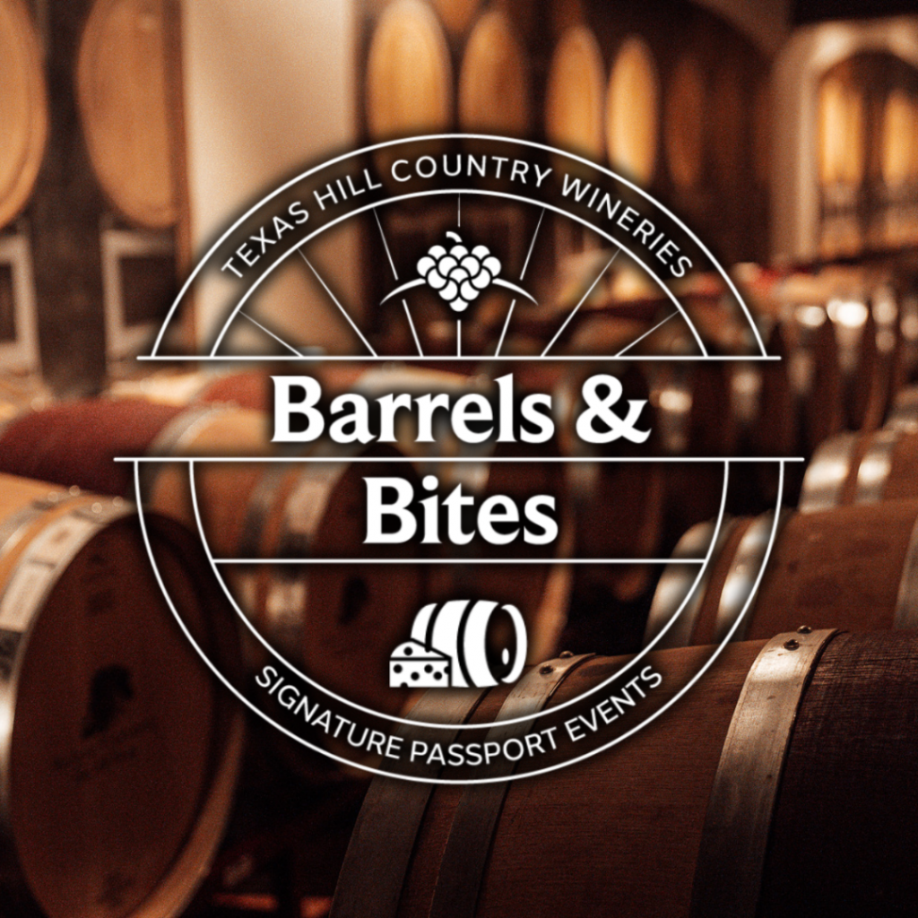Texas Hill Country Barrel and Bites passport event, Friday - Sunday, June 12-14, 2026. Visit Bingham Family Vineyards during the event. 1x1