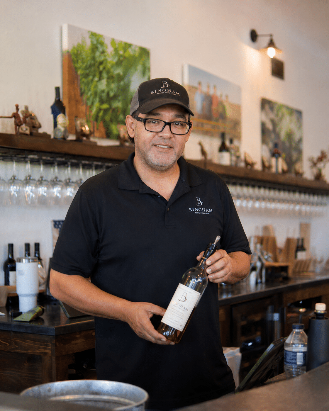 J.R. Sanchez, Lead Server at Bingham Family Vineyards, Hye, Texas