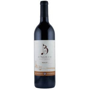 Bottle of Bingham Family Vineyards Merlot